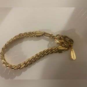 Jenny bird bracelet in gold dipped brass
